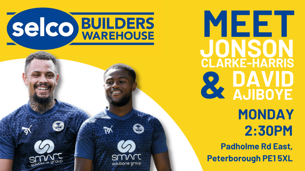 Peterborough United Johnson Clarke-Harris and David Ajiboye