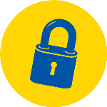 Web privacy padlock symbol