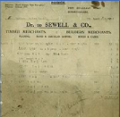 Sewell & Co receipt in 1938