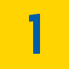 Number 1 on yellow background