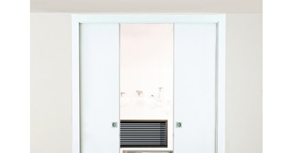 White slide double doors