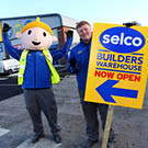 Selco Builders Warehouse York branch with Bob the Builder