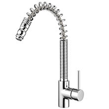 Chrome curved kitchen tap