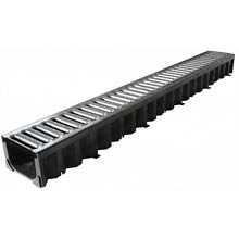Silver metal drainage channel