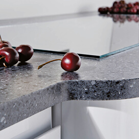 kitchen worktop with cherries on