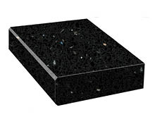 Polished quartz kitchen worktop in Carbon Black