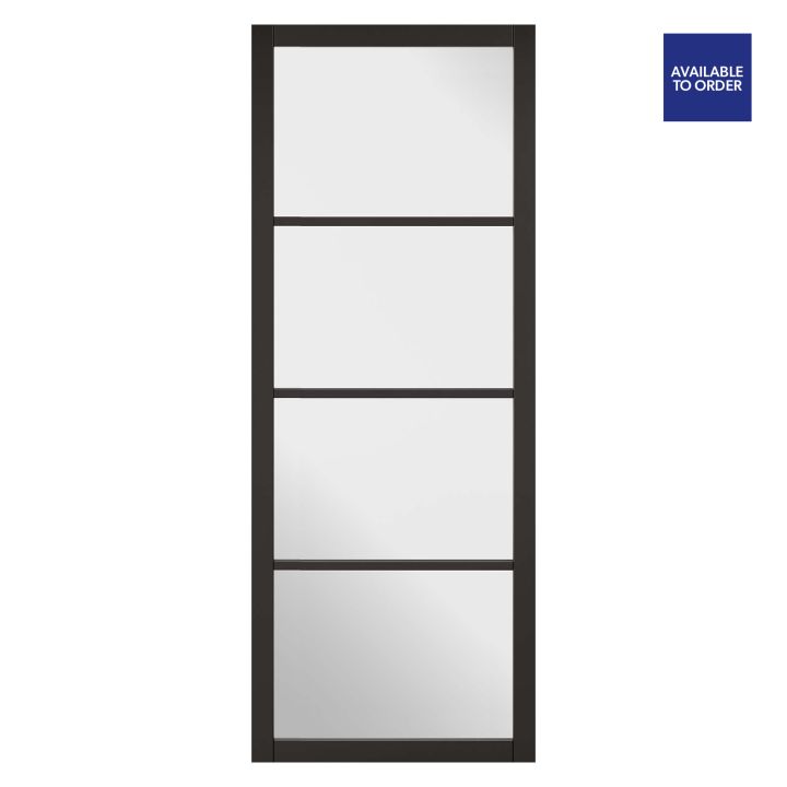 Soho Glazed 4 Panel Primed Black Doors