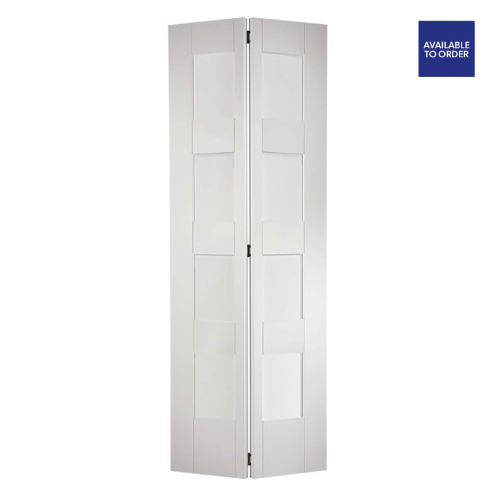 Shaker 4 Panel White Primed Bi-Fold Doors 1981 x 686 x 35mm