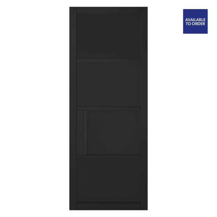 Chelsea 4 Panel Pre-Finished Black Doors