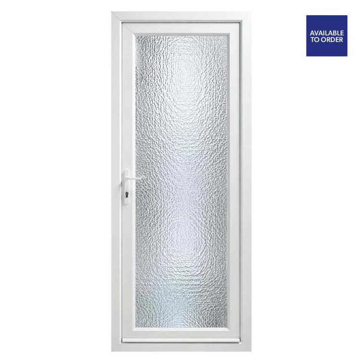 CWG Right Hand Obscure Double Glazed Single White uPVC Door
