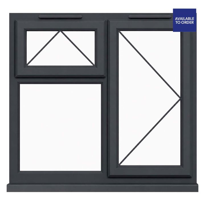 Right Hand Side Hung with Top Opener Clear Triple Glazed