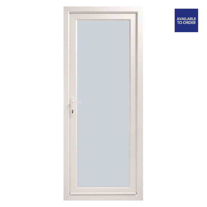 CWG Right Hand Clear Triple Glazed Single White uPVC Door
