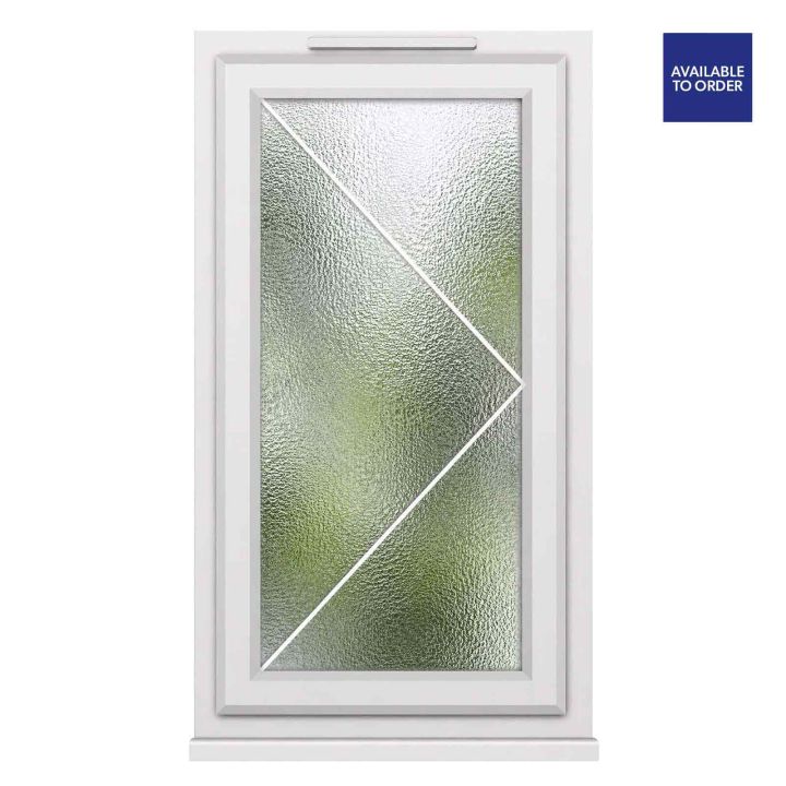 CWG Right Hand Opening Obscure Glazed White uPVC Window