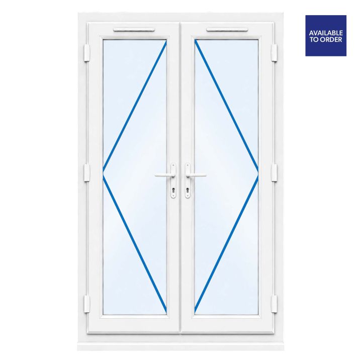 CWG Left Hand Master Clear Glazed White uPVC French Doors