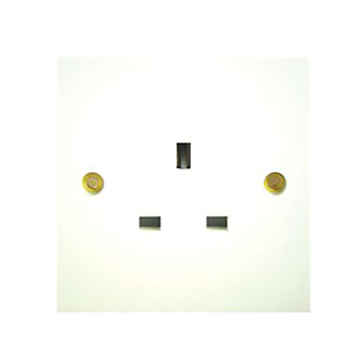 White 1 Gang Unswitched Socket Single Pole
