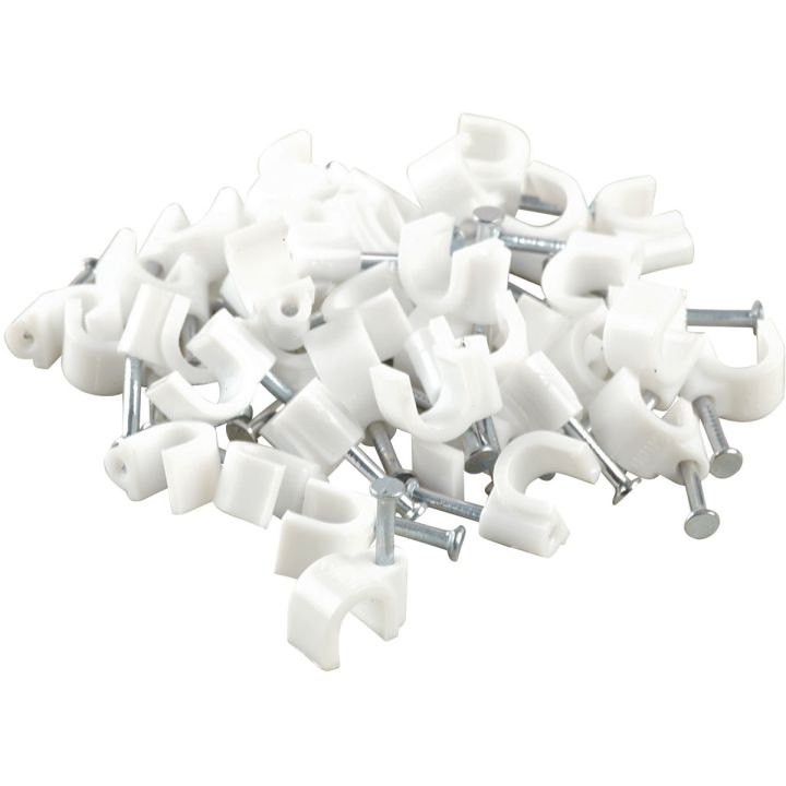 10mm Round Clips White