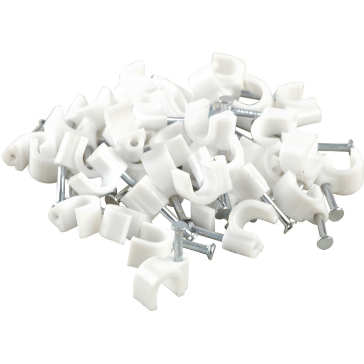 6mm Round Clips White