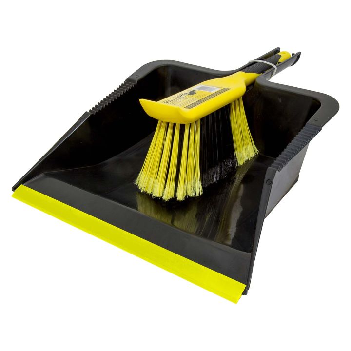 Bulldozer Heavy Duty Dust Pan & Brush Set 