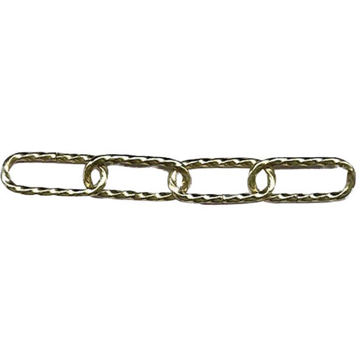 Brass Plated Decorative Twist Chain 3.4mm x 2m