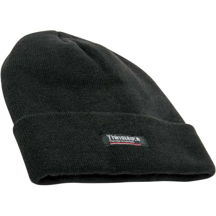 Blackrock Black Woolly Beanie Hat with Thinsulate Lining