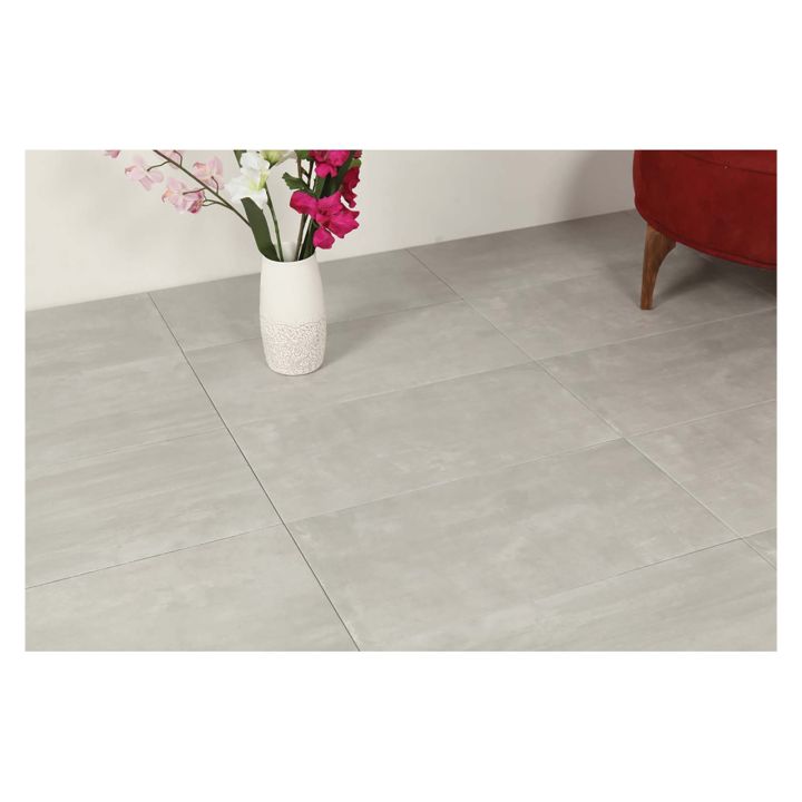 Grunge Matt Light Grey Porcelain Floor & Wall Tiles 300 x 600mm