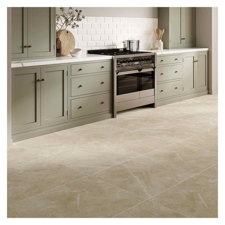 Caesar Matt Ivory Stone Porcelain Floor & Wall Tile 600 x 1200mm