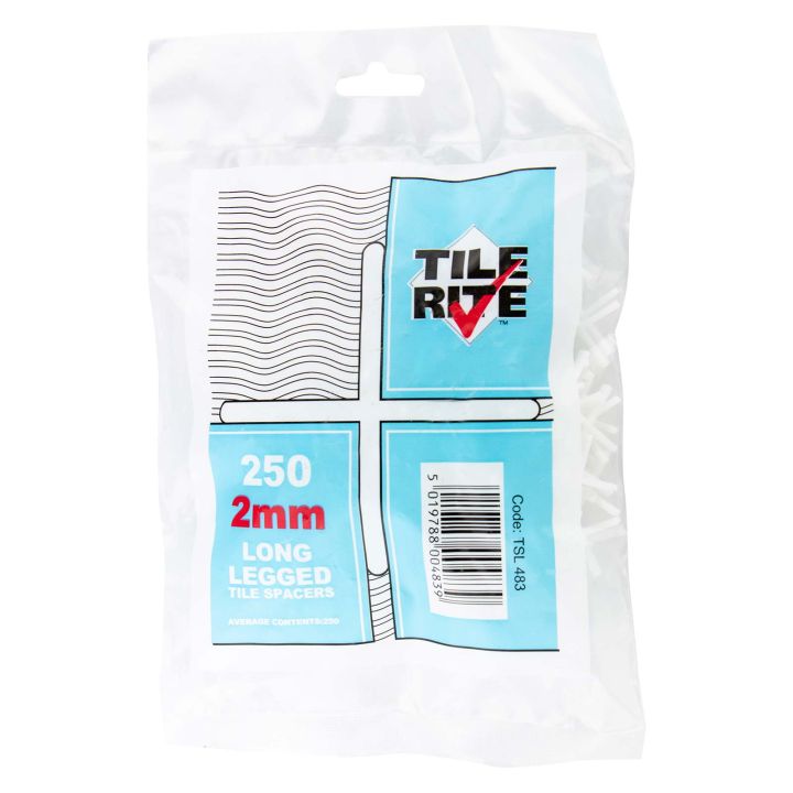 2mm Long Leg Tile Spacers Pack of 250