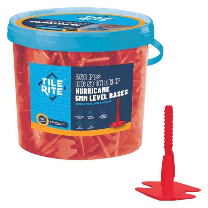Tile Rite Big Spin Hurricane 5mm Deep Spacer Levelling System Bases Pack of 250