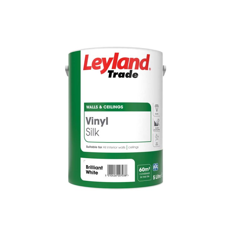 Leyland Trade Vinyl Silk Emulsion Brilliant White