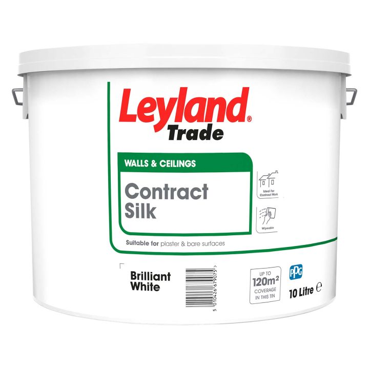 Leyland Trade Contract Silk Emulsion Brilliant White 10L