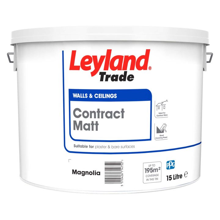 Leyland Trade Contract Matt Emulsion Magnolia 15L