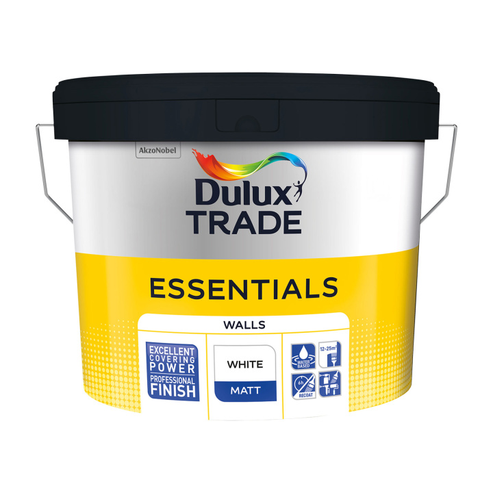 Dulux Trade Essentials Walls Matt White Emulsion 10L