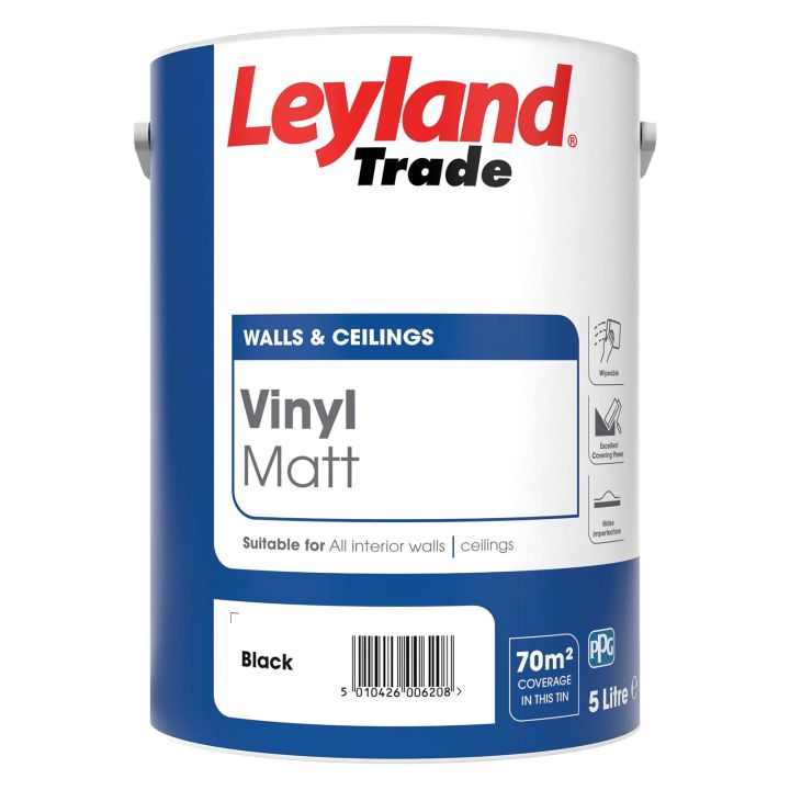 Leyland Trade Vinyl Matt Emulsion Black