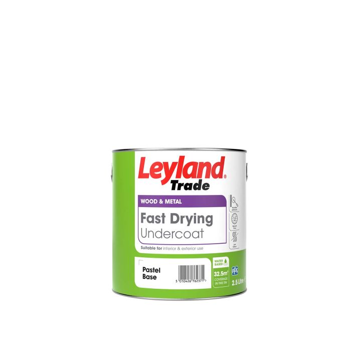 Leyland Trade Fast Drying Undercoat Paint Colour Mixing Base 2.5L