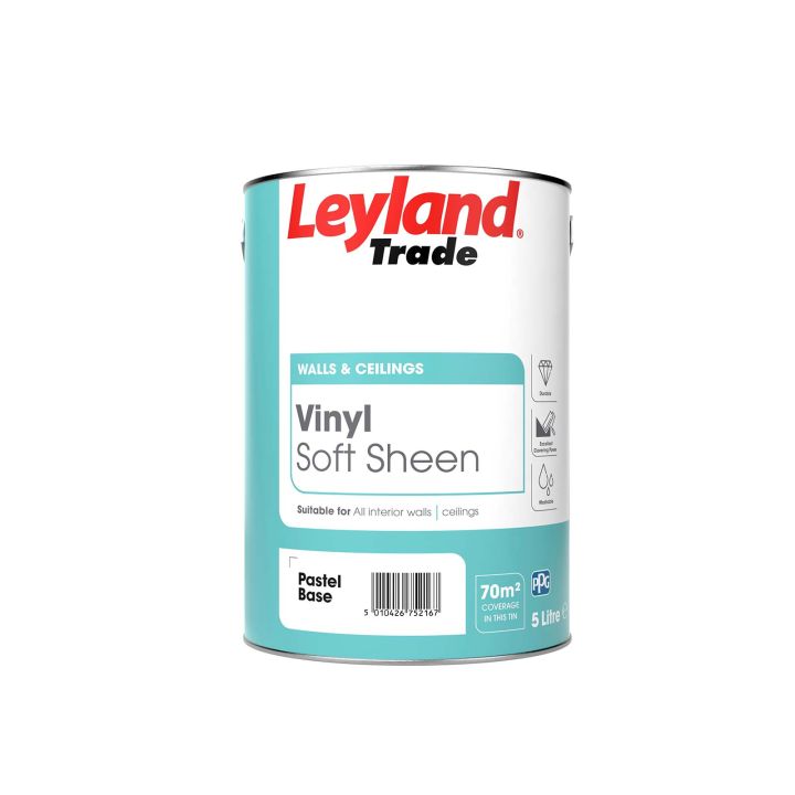 Leyland Trade Vinyl Soft Sheen Emulsion Colour Mixing Base 5L