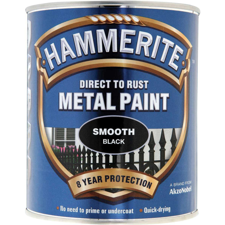 Hammerite Direct To Rust Smooth Metal Paint Black