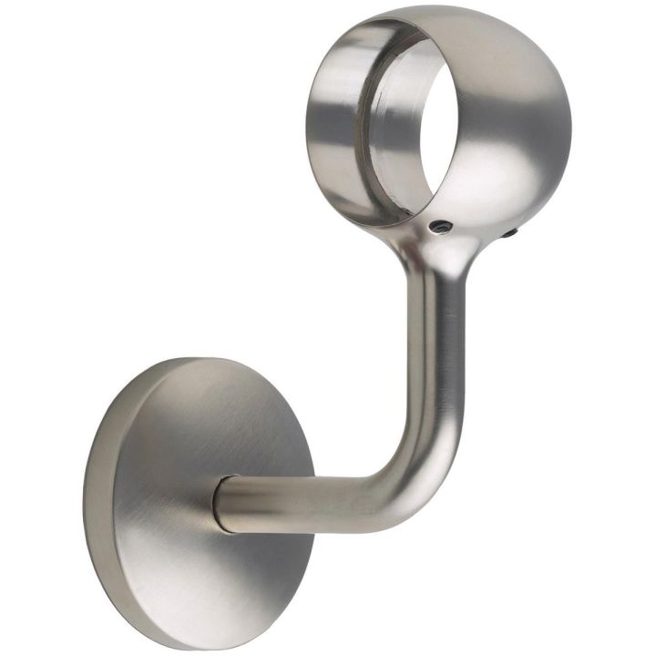 Rothley Handrail Connecting Wall Bracket Brushed Nickel 