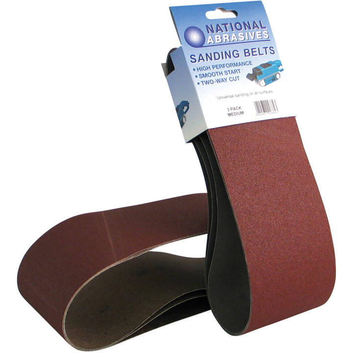 Assorted Grade 100 x 610mm Sanding Belts (Pk 2)