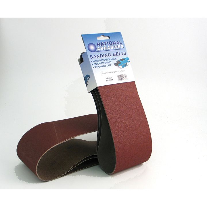 Medium Grade 100 x 620mm Sanding Belts (Pk 2)