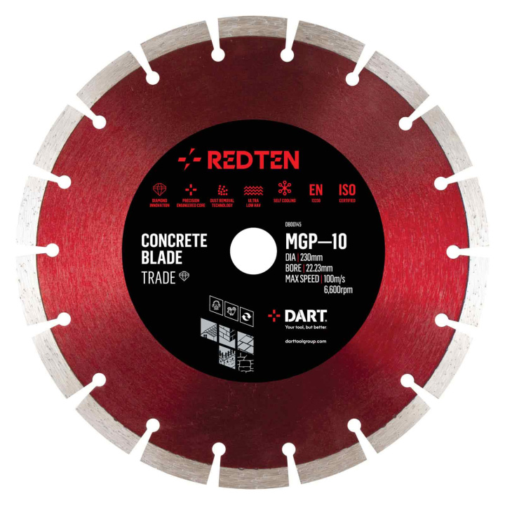 DART Red Ten Trade MGP-10 Diamond Blade 115Dmm x 22B