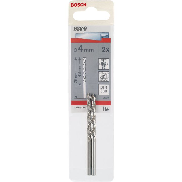 HSS-G Drill Bit 4mm (Pk 2)