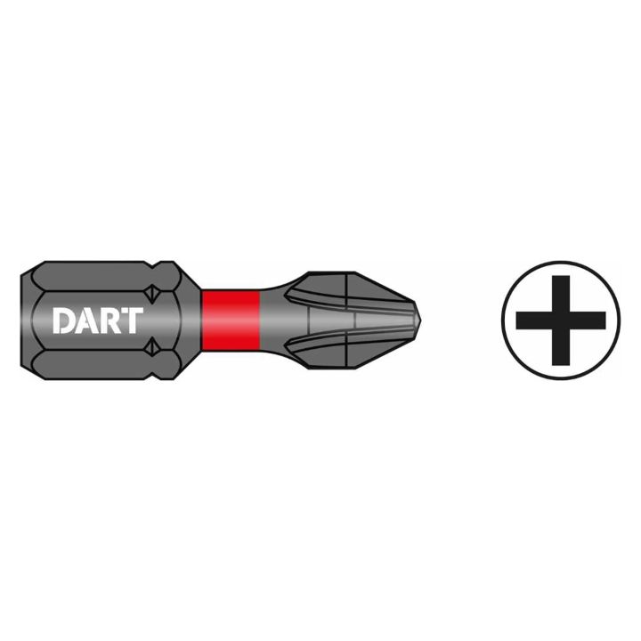 DART PH2 25mm Impact Driver Bits Pack of 10