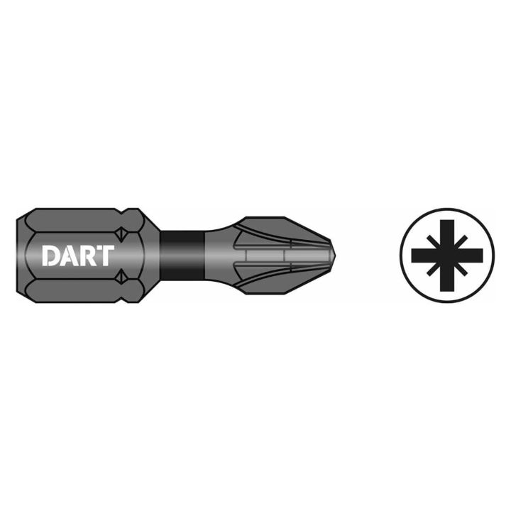 DART PZ2 25mm Impact Driver Bits Pack of 10