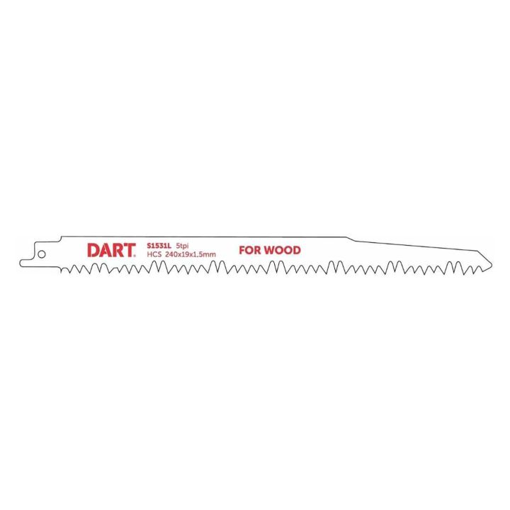 DART S1531L Wood Cutting Reciprocating Saw Blades Pack of 5
