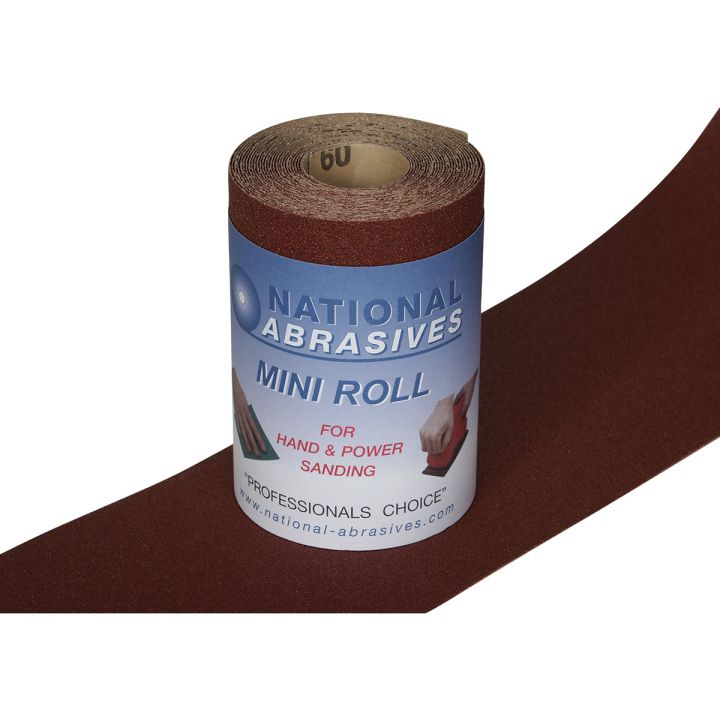P60 Grade Coarse Red Aluminium Oxide Abrasive Roll 115mm x 5m
