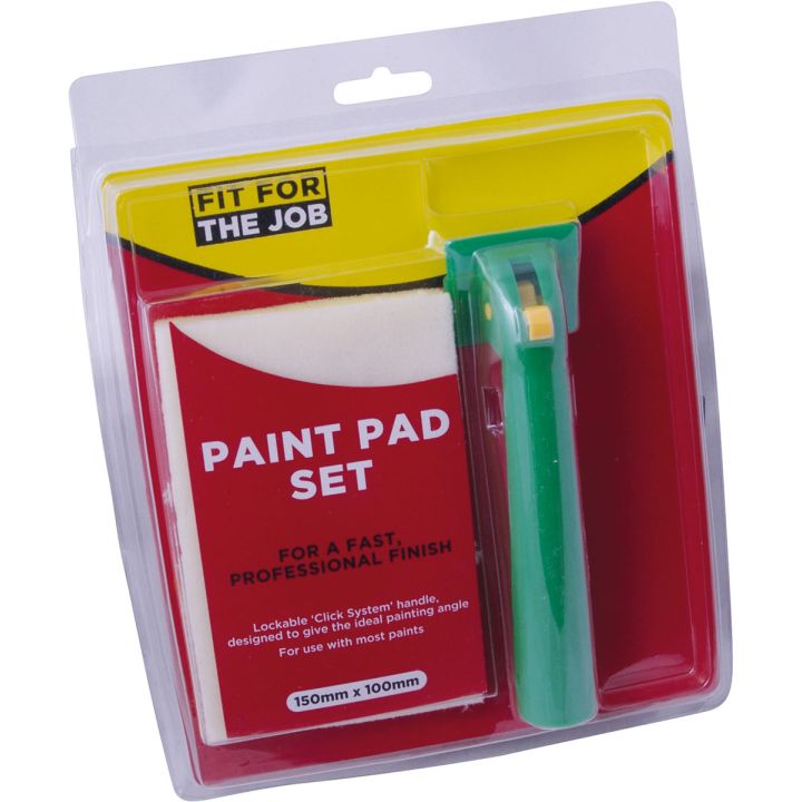 Fit For The Job Click System 6" x 4" Paint Pad And Handle Set