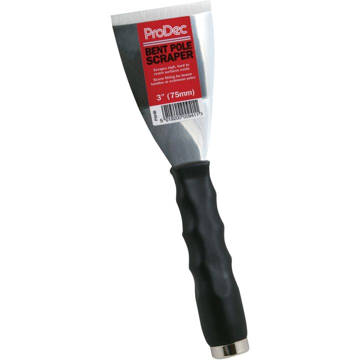 ProDec 3" Heavy Duty Bent Pole Scraper with Extension Pole Fitting