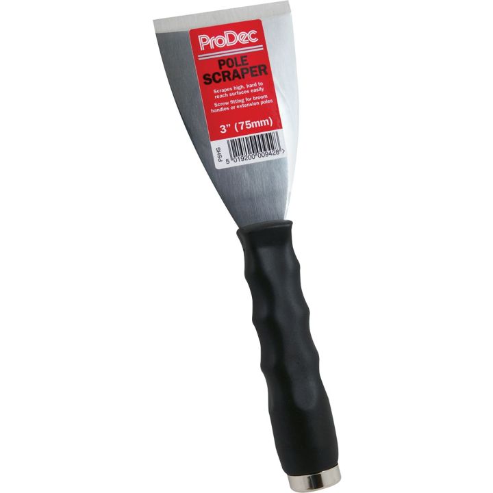 ProDec 3" Heavy Duty Straight Pole Scraper with Extension Pole Fitting