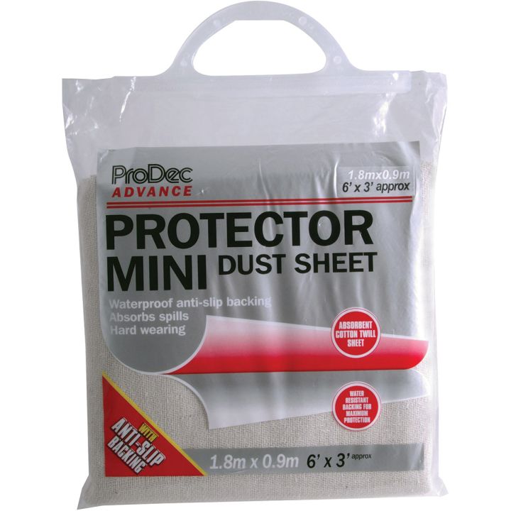 ProDec Advance 6ft x 3ft Water Resistant Protector Cotton Dust Sheet Drop Cloth