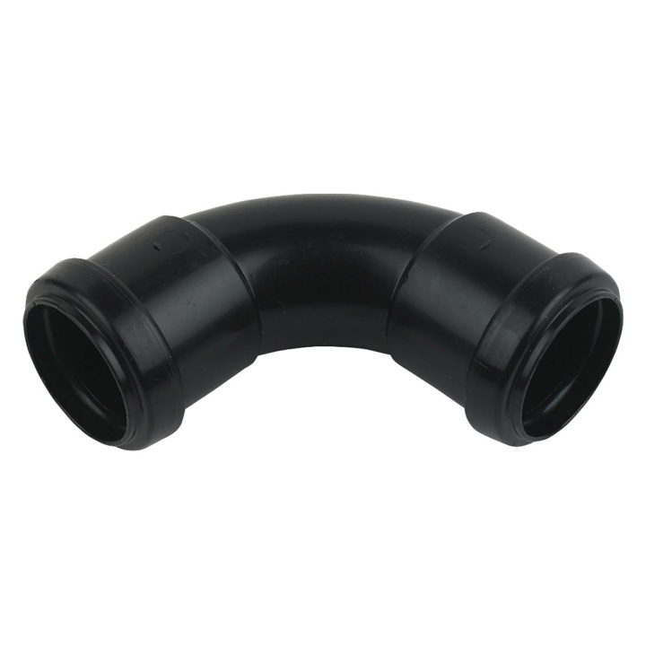 FloPlast 32mm Black Push Fit 90° Swept Bend